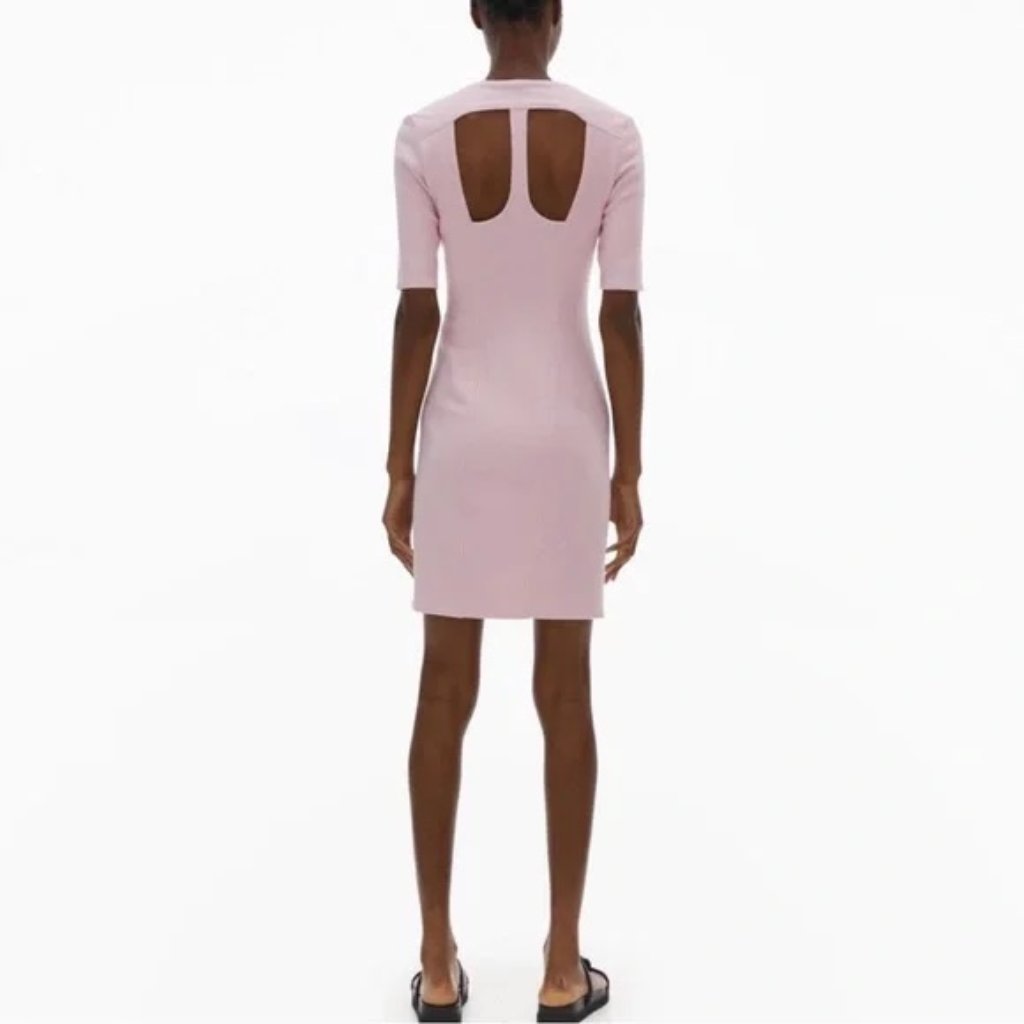 Helmut Lang - Gala Knit Mini Dress In Light Pink